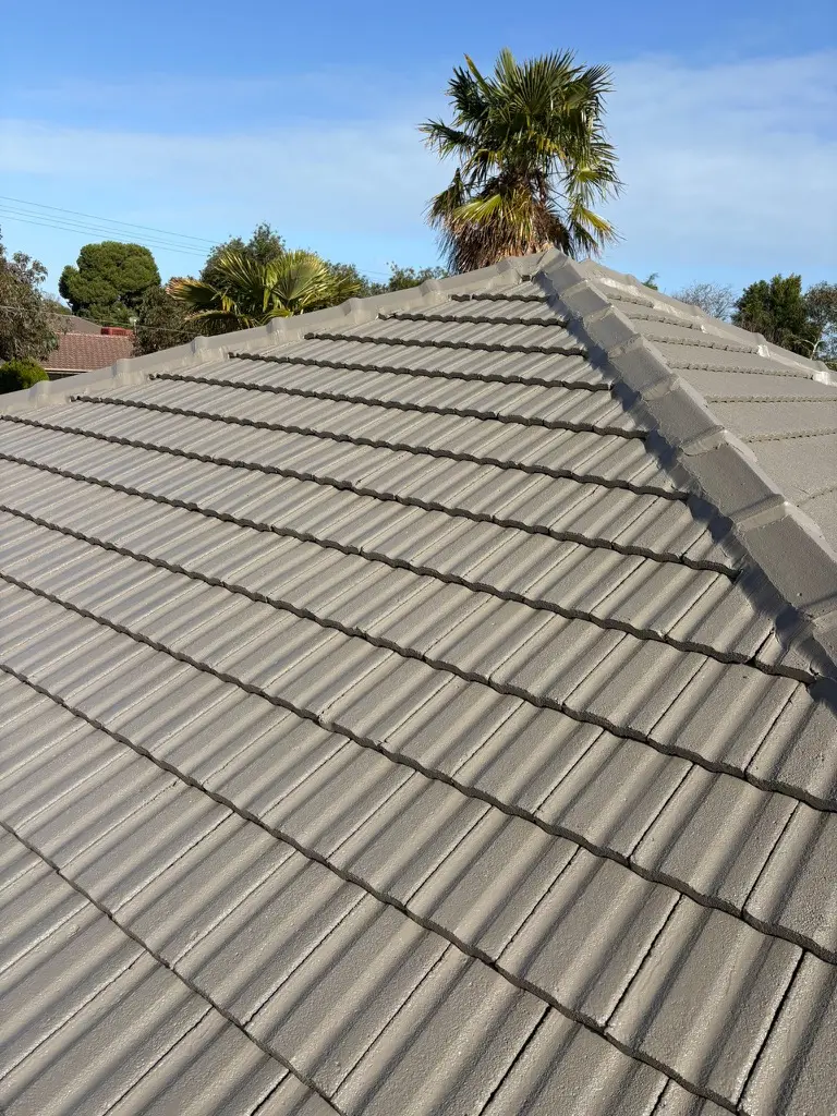 Clean tile roof hip and ridge lines